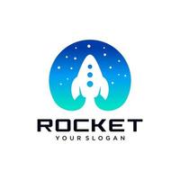 Raketen-Logo-Symbol-Vektor-Vorlage vektor
