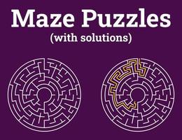 Bildung Logikspiel Labyrinth für Kinder. richtigen Weg finden. mit der Lösung vektor