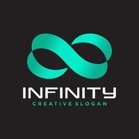 oändlig gränslös symbolikon eller logotyp designmall. corporate branding identitet färgglada gradient vektor