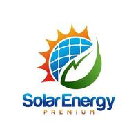 kreativa solenergi logotyp design vektor mall