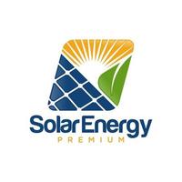 kreative Solarenergie-Logo-Design-Vektorvorlage vektor