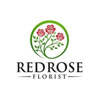 Rosenvektorlogo-Designschablone, minimale Linie Blütenblattschönheitsikone, Salonblumen-abstraktes Zeichen, Vektorillustration
