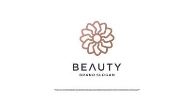 Beauty-Logo-Design mit minimalistischem Linienkonzept Premium-Vektorteil 5 vektor