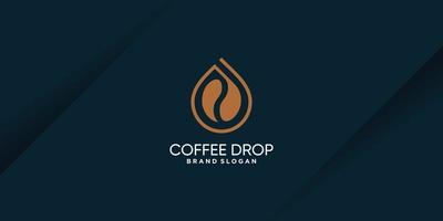 kaffe logotyp mall med kreativa element för business premium vektor del 6