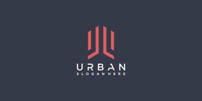 urban logotyp mall med modern abstrakt koncept premium vektor del 1