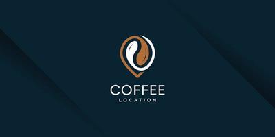 kaffe logotyp mall med kreativa element för business premium vektor del 2