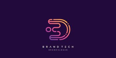 buchstabe d logo vorlage für techonology company premium vector teil 8