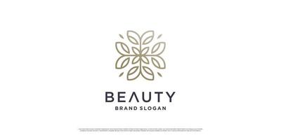 Beauty-Logo-Design mit minimalistischem Linienkonzept Premium-Vektor Teil 1