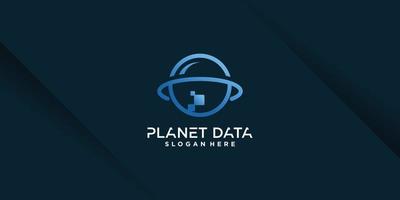 Planet-Logo-Vorlage mit kreativen Elementen für Business-Premium-Vektor-Teil 2 vektor