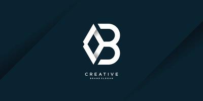 bokstaven b logotyp med kreativt modernt koncept premium vektor del 3