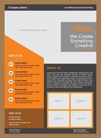 kreativ flygbladsdesign för ditt företag vektor