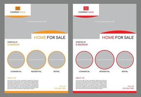 kreatives immobilien-flyer-design vektor