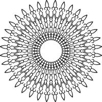Mandala-Schwarz-Weiß-Design mit königlichen Kunstwerken vektor