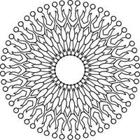 Vintage-Mandala-Design zum Entwerfen von Vorlagen, Tätowierungen, Ornamenten vektor