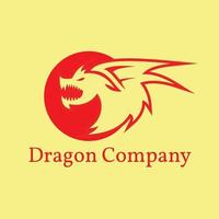 Drachen-Logo-Vorlage, Vektorillustration, am besten für Geschäftsmarken verwendet, fertiger Druck für Banner oder Flyer, einfache und elegante Form vektor