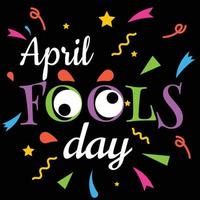 April Fools Day med överraskning ikoner. bra för gratulationskort, banderoller, flygblad, etc. vektorkonst illustration design vektor