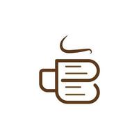 kaffe bok logotyp design vektorillustration vektor