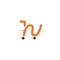 Buchstabe n Online-Shop-Logo-Designs-Vorlage, Vektorkunstillustration vektor
