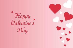 rosafarbener Herzhintergrund rosafarbener Hintergrund mit Herz für Vektorsymbole der Liebe für glückliche Frauen, Mutter, Valentinstag, Geburtstagsgrußkartendesign. vektor