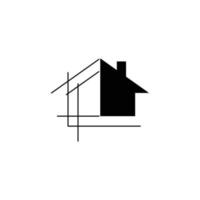 Logo-Design-Vektor. gut für Immobilien, Bau, Wohnung, Gebäude, Haus und Architektur vektor