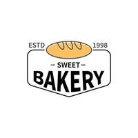 vintage retro bageri, cupcakes och öknar logotypmärken och etiketter stock vektor med lite modern touch