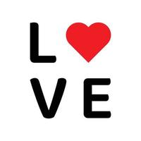 Herz. abstraktes Liebessymbol. handgeschriebenes vektorart-glückliches valentinstagzeichen mit roter farbe und weißem hintergrund. vektor