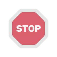 stopptrafikskylt, stoppsymbol för trafikreglerande varning. minimal vektorillustration vektor
