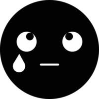 deprimerad emoji vektorikon som enkelt kan ändras eller redigeras vektor