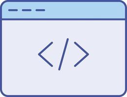 programmeringswebbläsare isolerad vektorikon som enkelt kan ändras eller redigeras vektor