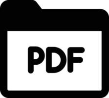 pdf-Ordner isoliertes Vektorsymbol, das leicht geändert oder bearbeitet werden kann vektor