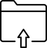 Upload-Ordner isoliertes Vektorsymbol, das leicht geändert oder bearbeitet werden kann vektor
