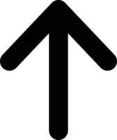 Aufwärtspfeil-Vektorsymbol, das leicht geändert oder bearbeitet werden kann vektor