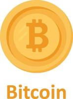 Bitcoin mynt isolerad vektorikon som enkelt kan ändras eller redigeras vektor