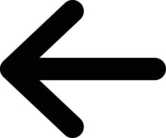 Linkspfeil-Vektorsymbol, das leicht geändert oder bearbeitet werden kann vektor