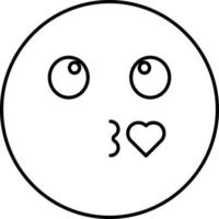 Kuss-Emoji-Vektorsymbol, das leicht geändert oder bearbeitet werden kann vektor