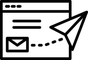 E-Mail-Vektorsymbol senden, das leicht geändert oder bearbeitet werden kann vektor