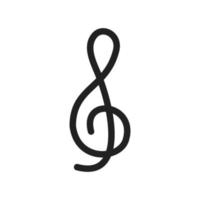Symbol für die Violinschlüssellinie vektor