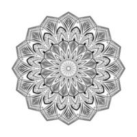 kreisförmiges, handgezeichnetes Muster in Form eines Mandalas für Mehndi, Tätowierung, Dekoration, Henna, Malbuchseite vol-2 vektor
