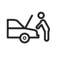 Arbeiten am Symbol für die Motorleitung vektor