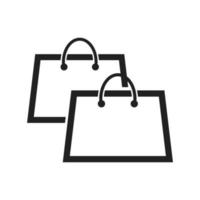 Einkaufstaschen Symbol Leitung vektor