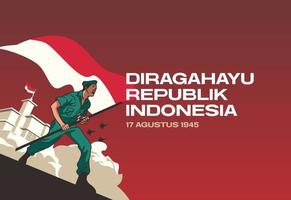 hintergrund der indonesischen unabhängigkeitstagfeier vektor