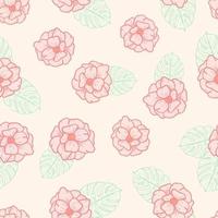 Anemone Blumen und Blätter Musterdesign Hintergrund. tropisches naturverpackungspapier oder textildesign. schöner Druck mit handgezeichneten exotischen Pflanzen. vektor