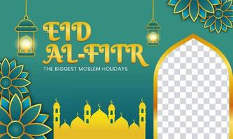 elegant eid al fitr bakgrundsdesign vektor