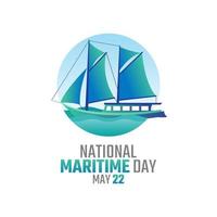 Vektorgrafik des nationalen maritimen Tages gut für die Feier des nationalen maritimen Tages. flaches Design. flyer design.flache illustration.