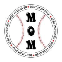 baseball mamma sport medalj. bästa mamma någonsin sublimering idé för present. tryck på t-shirt, mugg eller tumlare. stolt mamma symbol med citat vektor