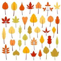 Clipart-Bündel mit Herbstblättern vektor