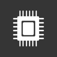Chip-Vektor-Symbol. Speicher- oder Prozessorchipsatzsymbol. Illustration von PC-Komponenten vektor