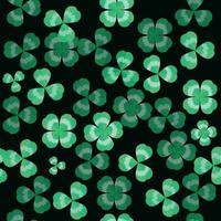 grönt mönster klöver trefoil blad sömlös kant vektor shamrock mall för st. Patricks dag