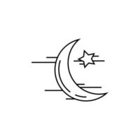 månen och stjärnorna ikonen designmall vektor