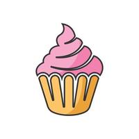 cupcake logotyp ikon designmall vektor